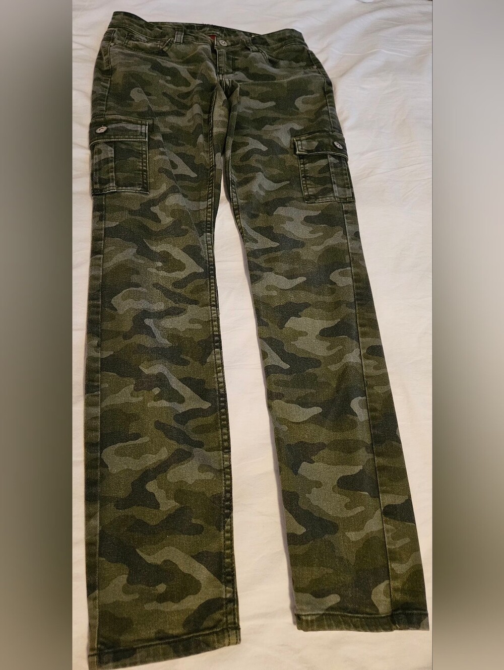 Super Skinny Green Camo Cargo Pants Utility Skinny Jeans Size 7